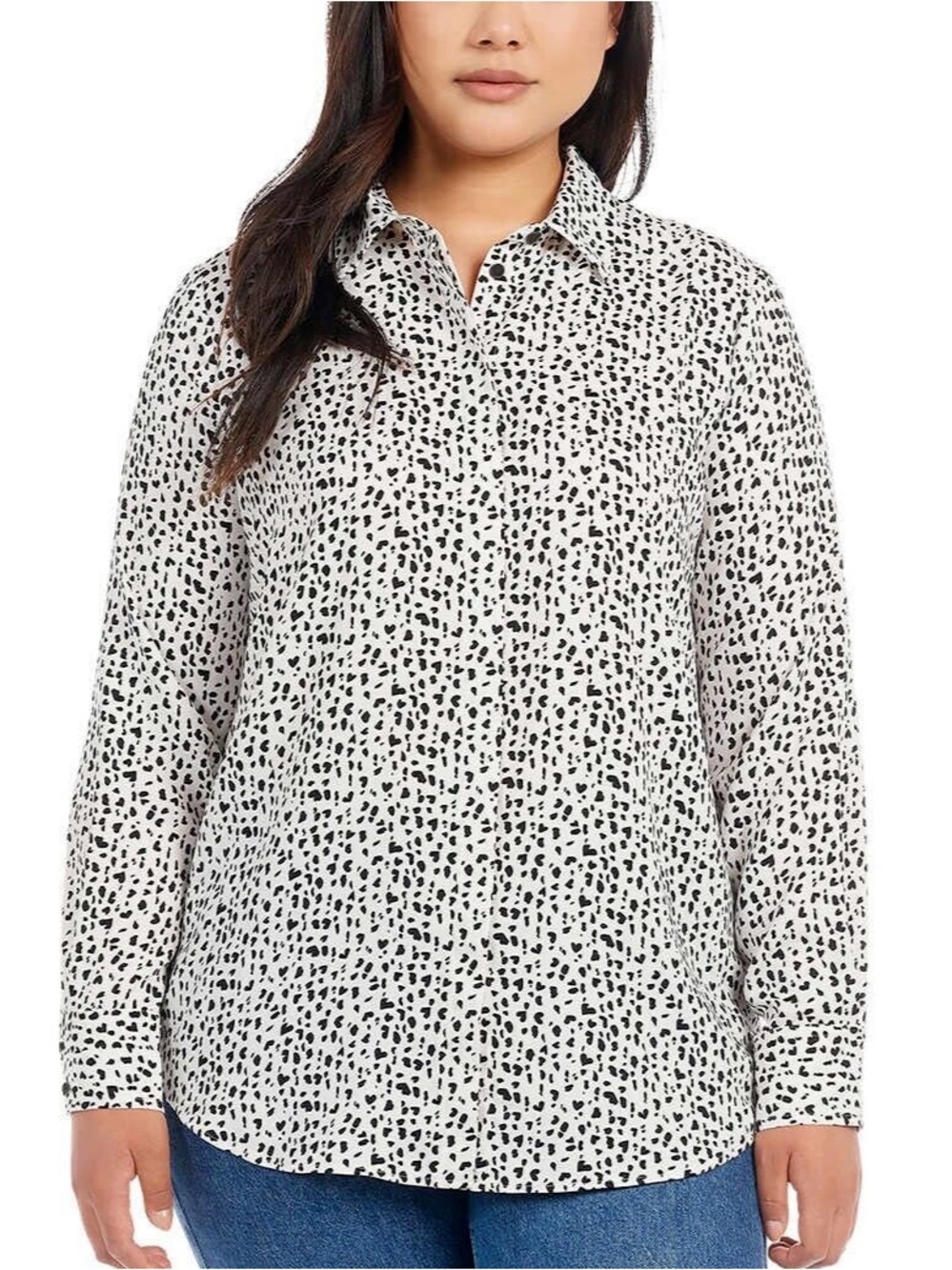 Dalia Dot Long Sleeve Button Up Shirt